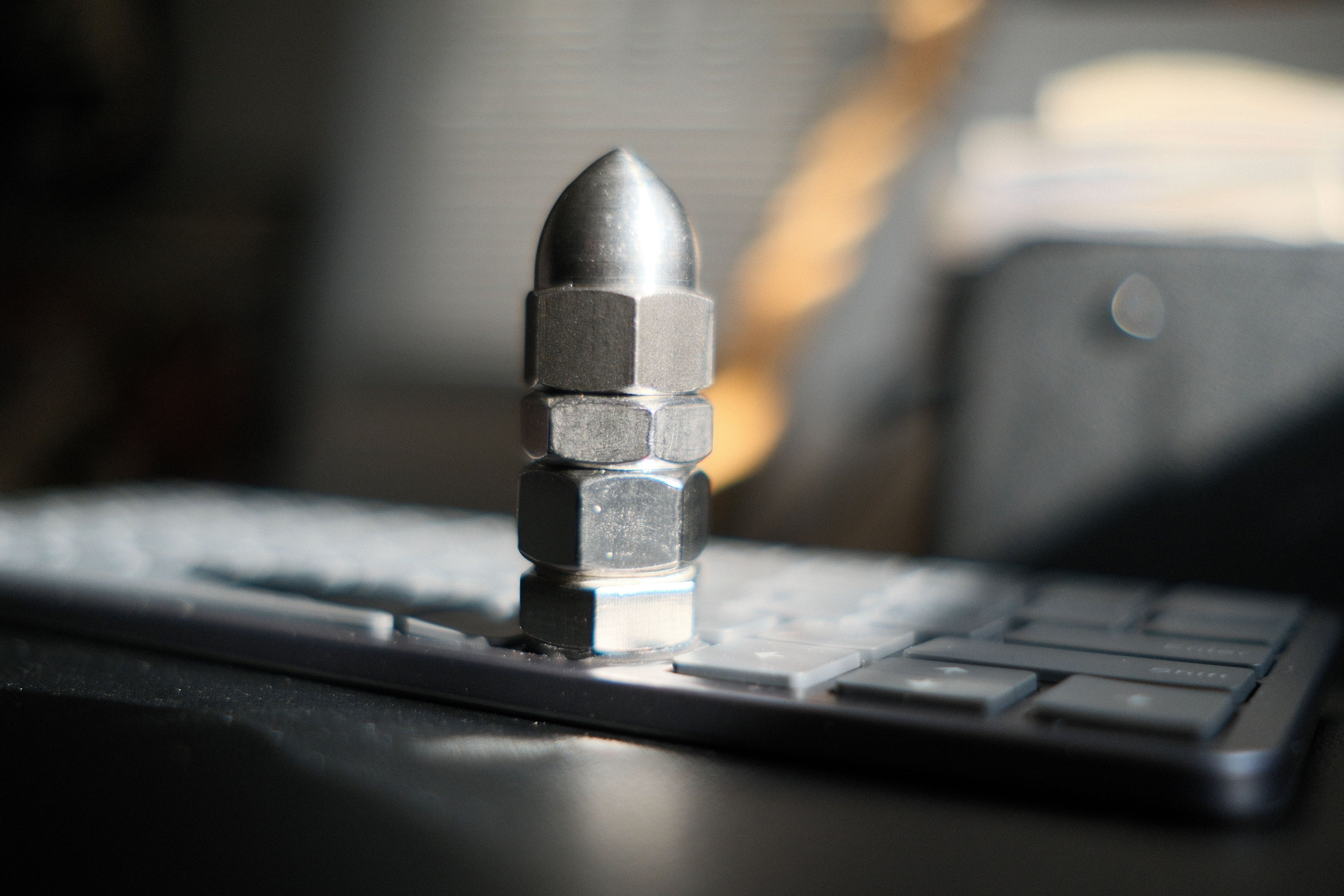 Desk Bolts — The No-Tech Key Weight